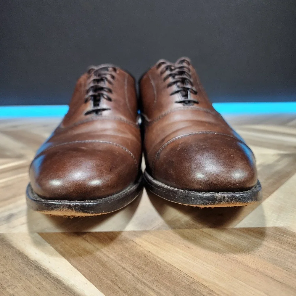 Allen Edmonds Park Avenue Cap-toe Oxford Dark Brown Dress Shoe Sz 10.5 D 5845